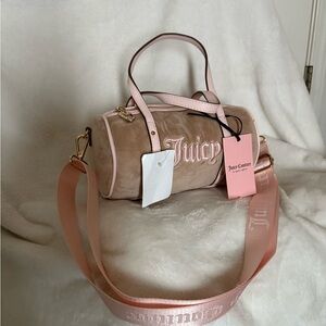 Juicy Couture Pink and Beige Barrel Bag
